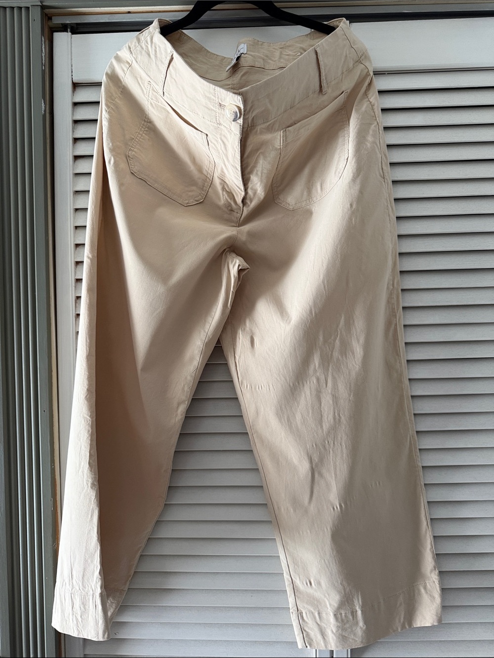 Nicole Miller Cream Boot-Cut Pants